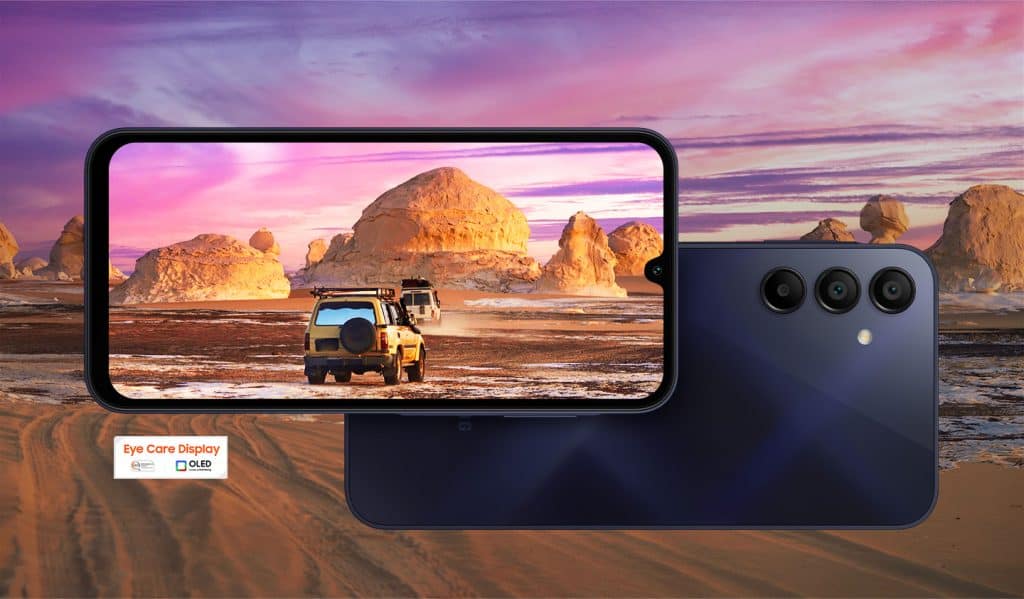 Tela do Smartphone Galaxy A15 é bom para uma experiência visual 