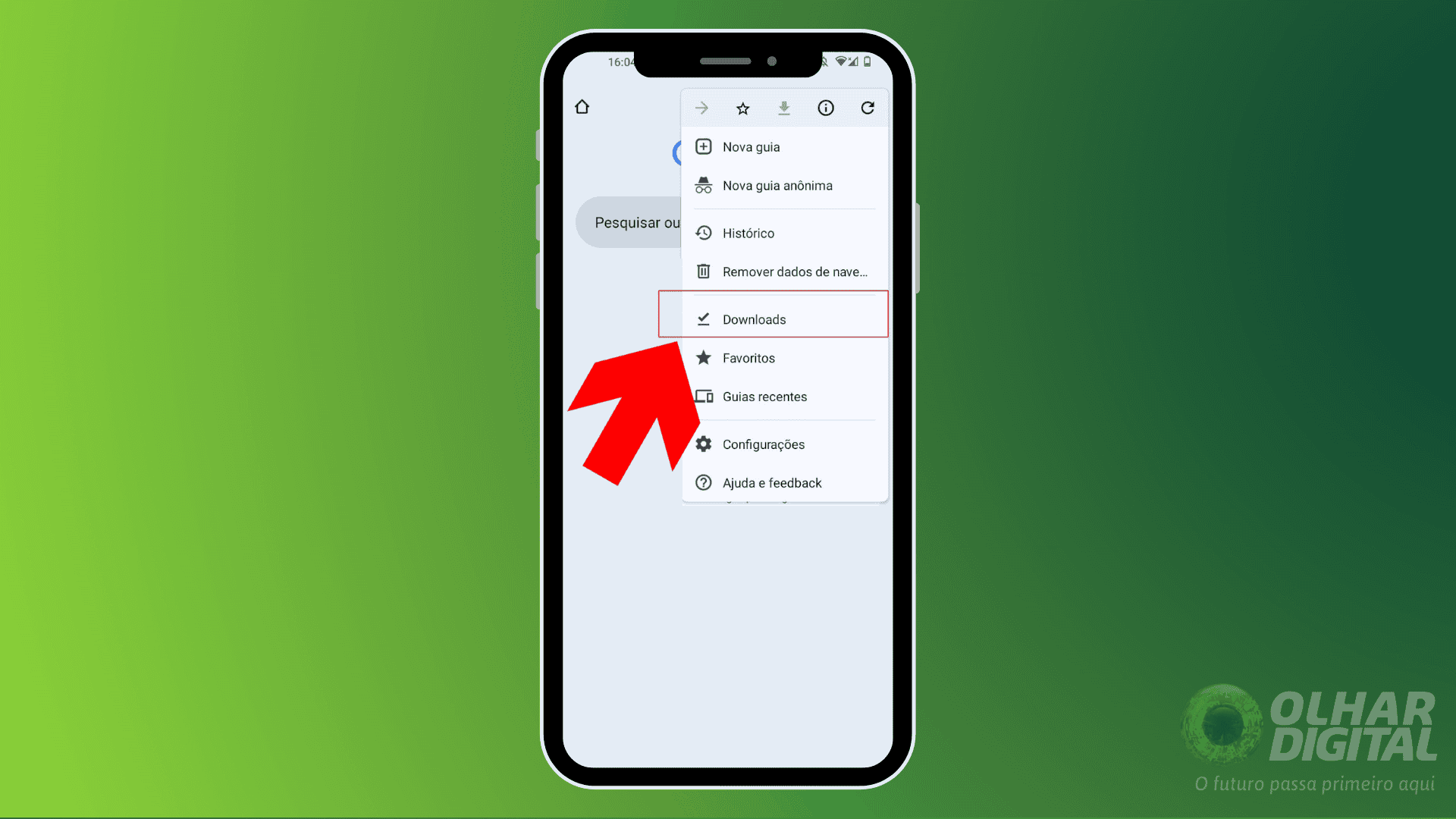 3 - como acessar os downloads do celular pelo navegador