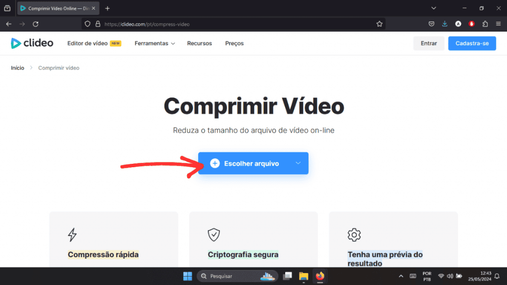 Compactar vídeo no PC - passo 3/Olhar Digital