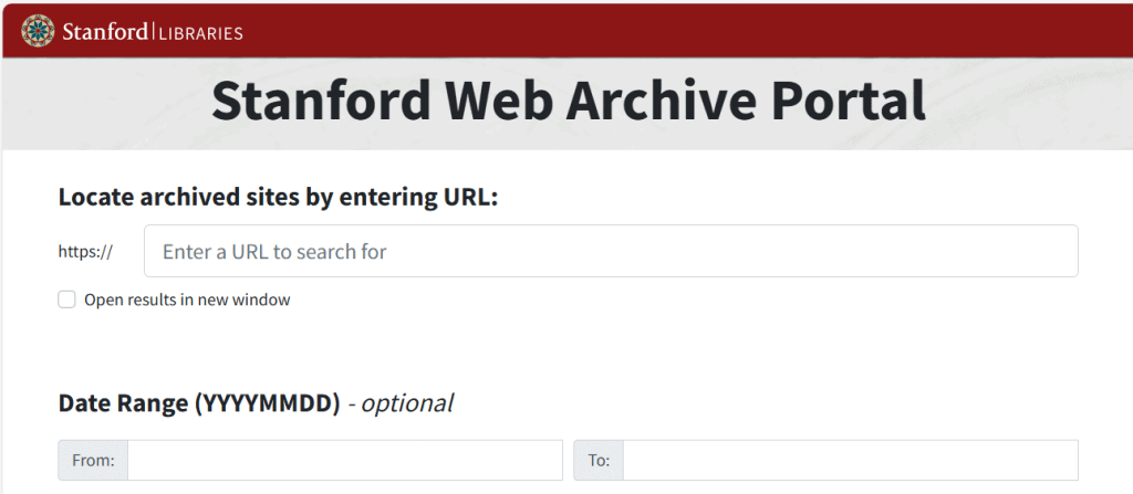 Stanford Web Archive Portal