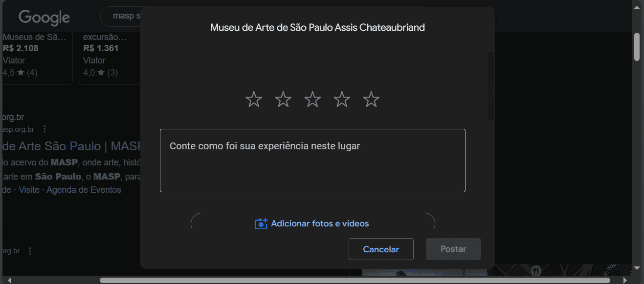 4 - como enviar uma avaliação para o google