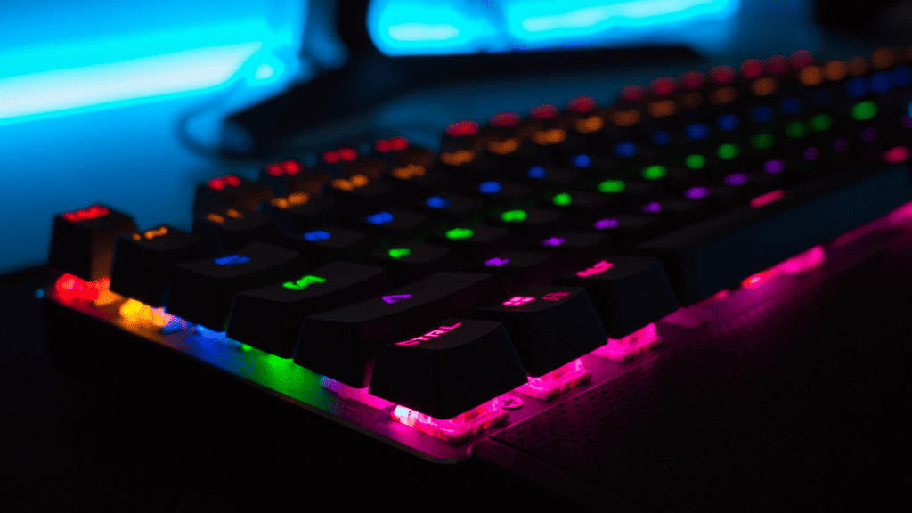 teclado com luz rgb