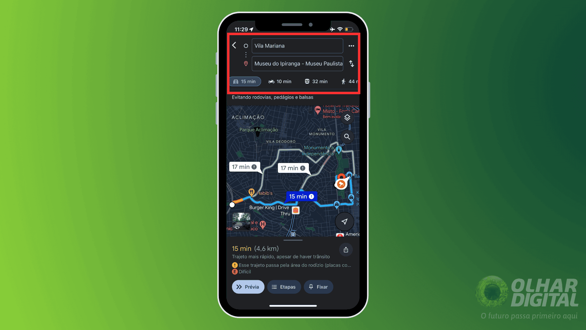 Como colocar vários endereços no Google Maps do celular passo 3