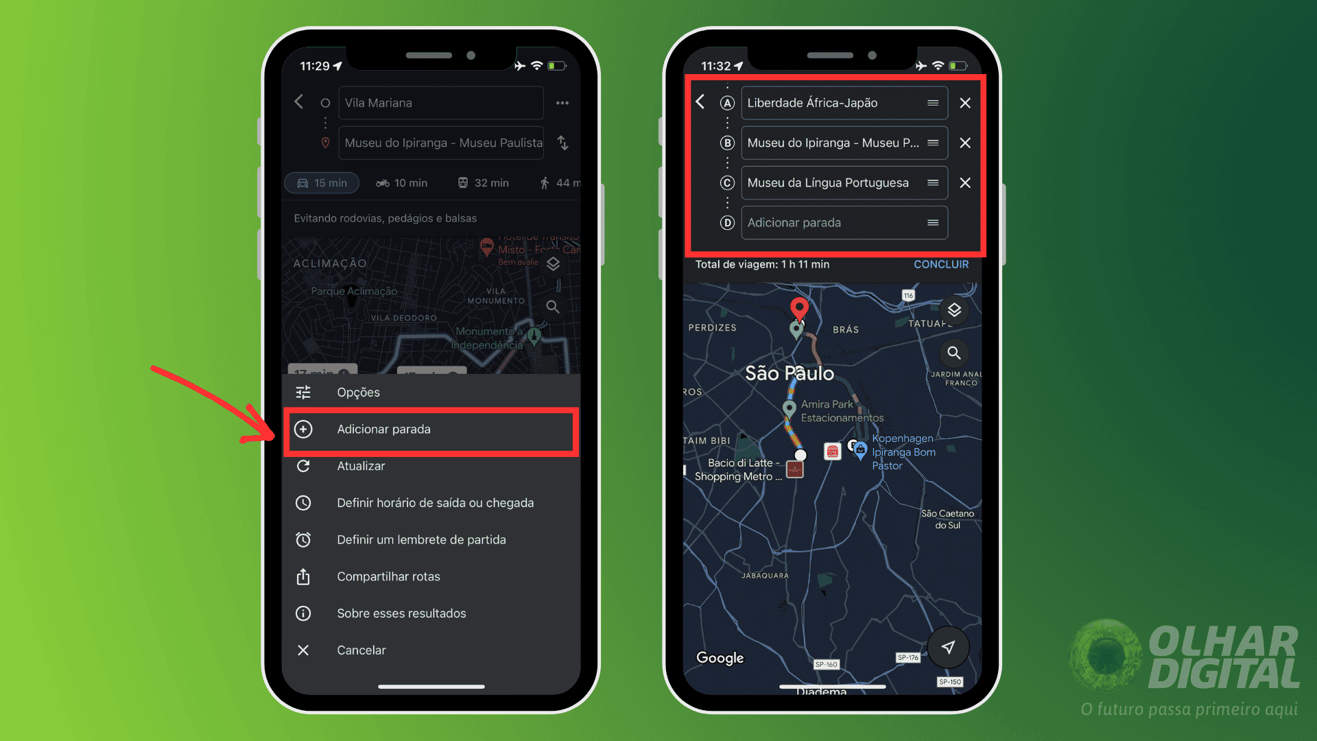 Como colocar vários endereços no Google Maps do celular passo 4