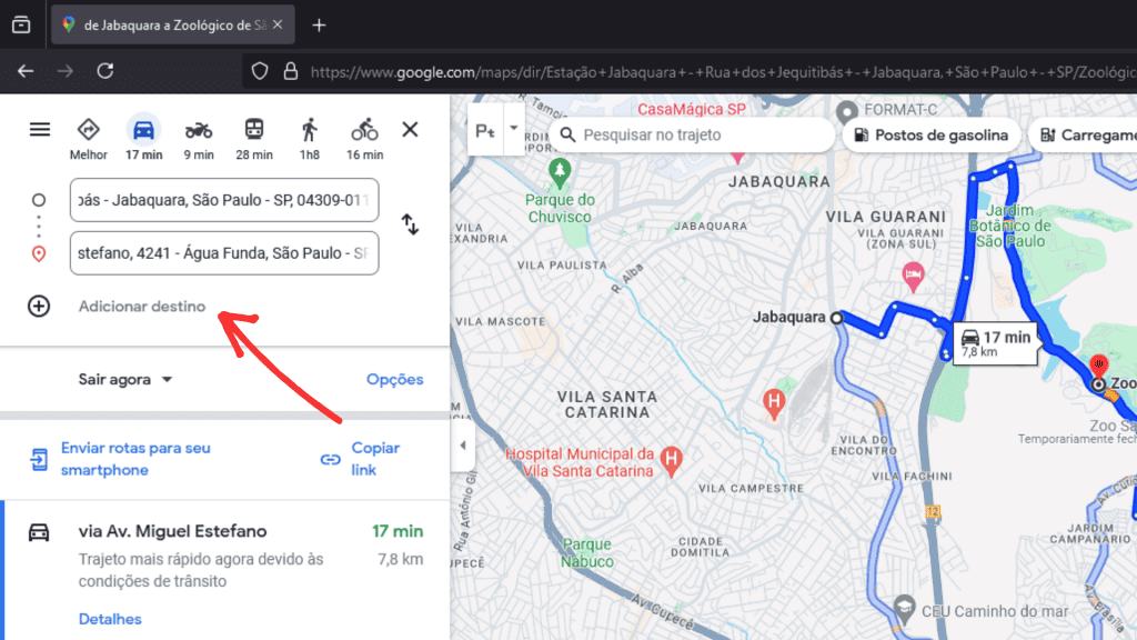 Como colocar vários endereços no Google Maps no PC - passo 4/Olhar Digital