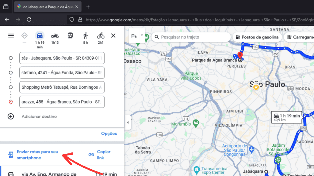 Como colocar vários endereços no Google Maps no PC - passo 6/Olhar Digital