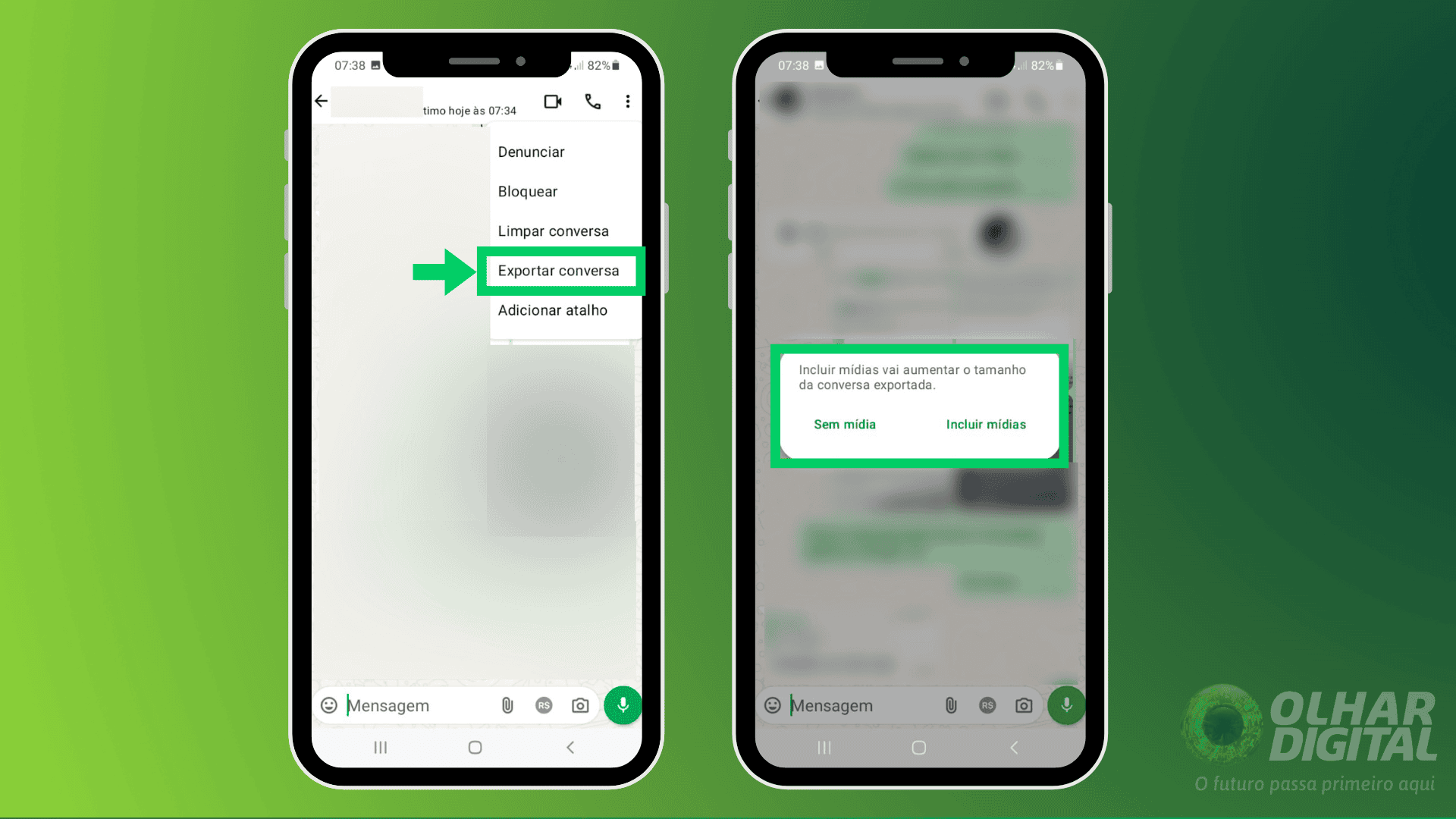 2º passo de como fazer backup de conversa no WhatsApp