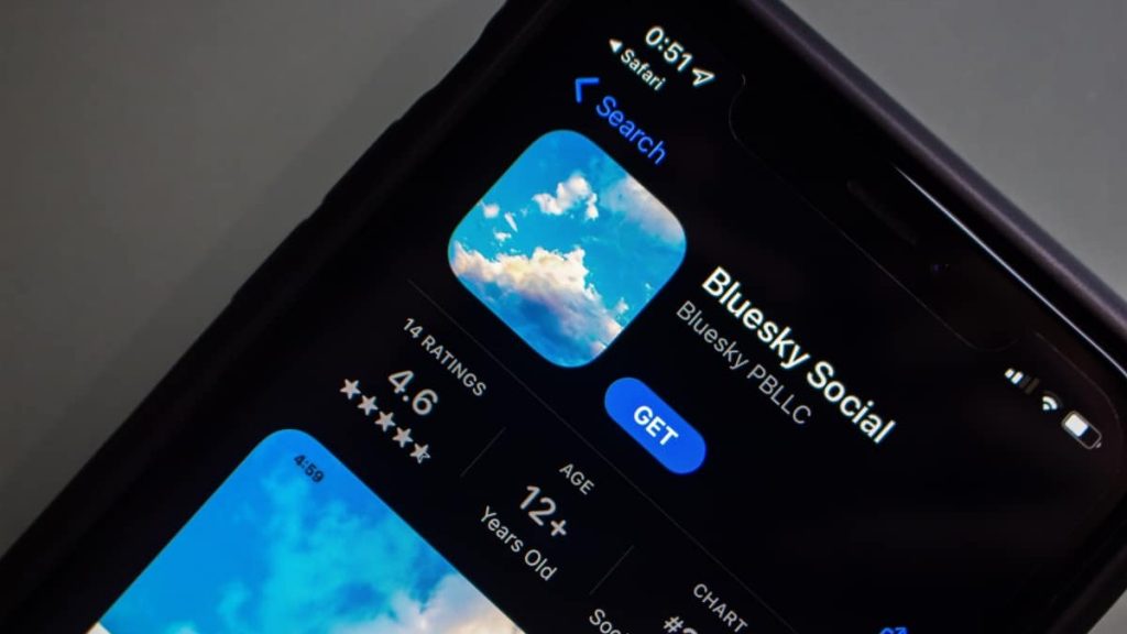 Página do Bluesky na App Store