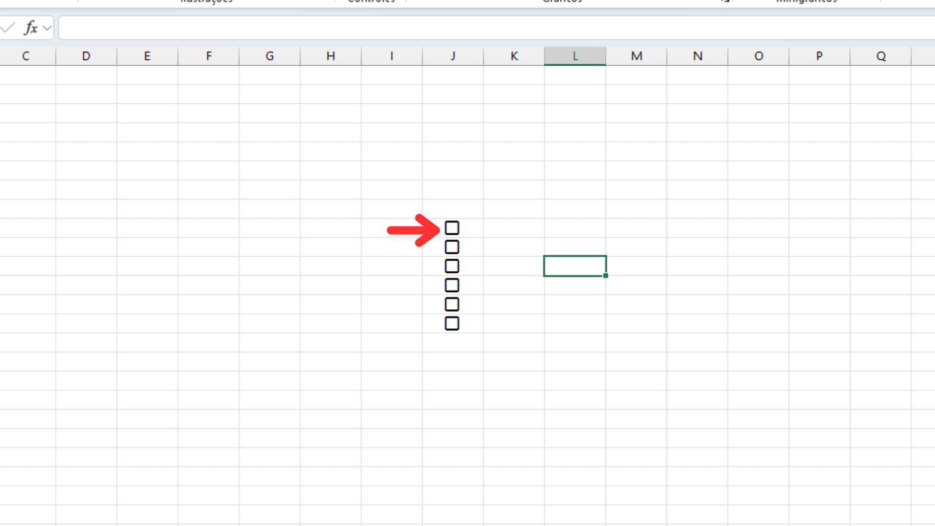 Como colocar caixa de seleção no Excel. Imagem: Reprodução/Olhar Digital