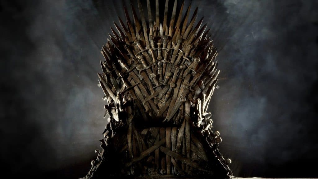 O Trono de Ferro, de 'Game of Thrones'. Imagem: HBO/Divulgação